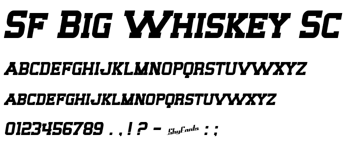 SF Big Whiskey SC Bold font